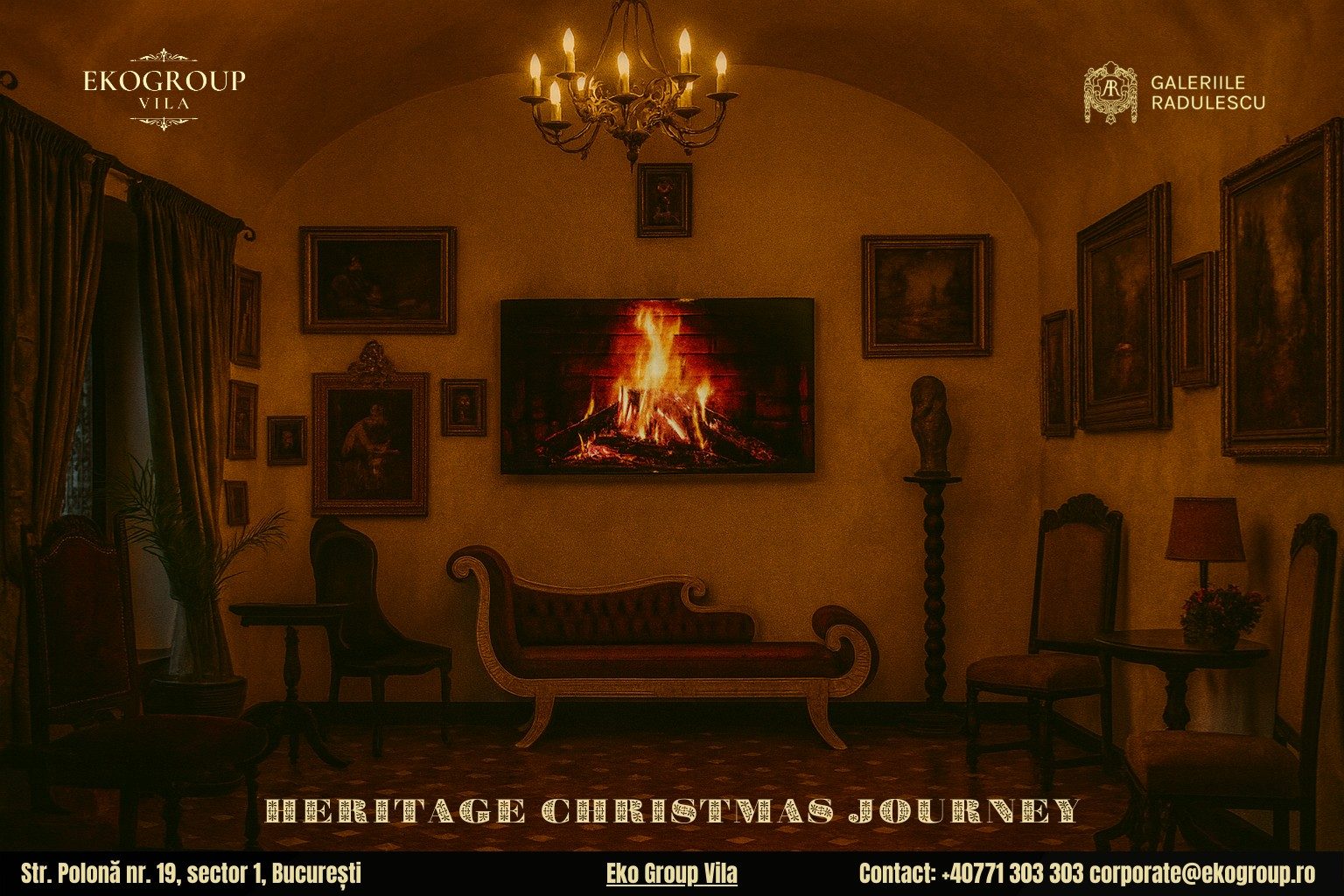 Obiceiuri de iarnă din Bucureștiul regal, revigorate prin farmecul expoziției Crăciunul anilor ’30 la Eko Group Vila