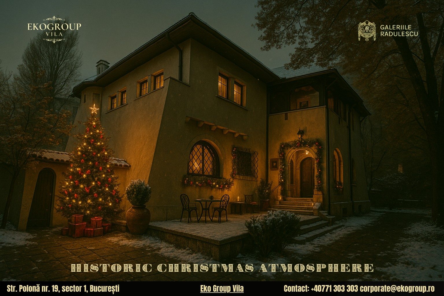 Poveste de Craciun: magia anilor ’30 la fosta Casă Tătărăscu, azi Eko Group Vila